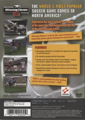 World Soccer Winning Eleven 6 - International box cover back
